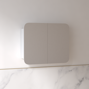 Tetra 900 x 750mm Matte White Soft Square Shaving Cabinet - Acqua Bathrooms