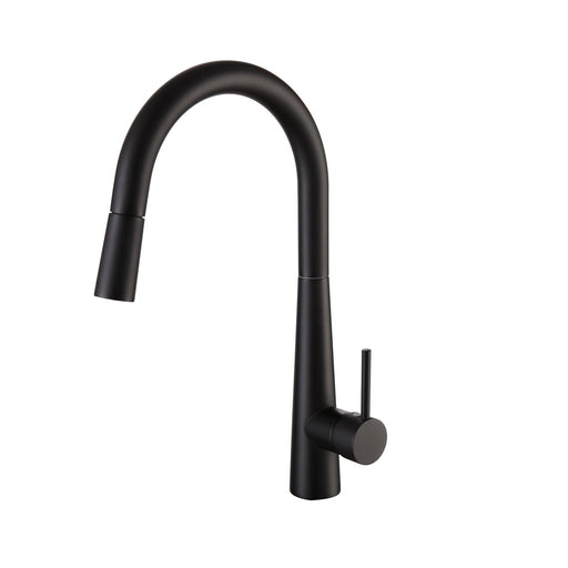 Tivra Matte Black Round Pull-Out Kitchen Mixer - Acqua Bathrooms