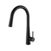 Tivra Matte Black Round Pull-Out Kitchen Mixer - Acqua Bathrooms