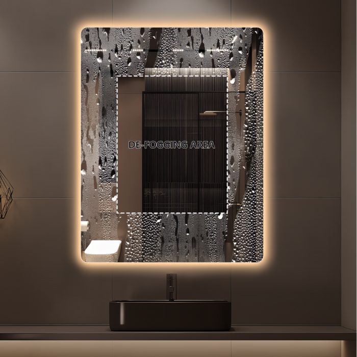 Curva Rectangle 700 x 900 Touchless LED Mirror  - Three Light Temperatures - Acqua Bathrooms