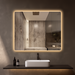 Curva Rectangle 900 x 750 Touchless LED Mirror  - Three Light Temperatures - Acqua Bathrooms