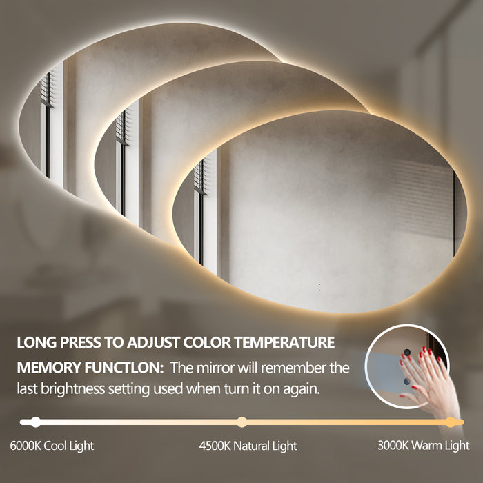 Velina 1450 x 1000 Touchless LED Mirror - Three Light Temperatures - Image 5