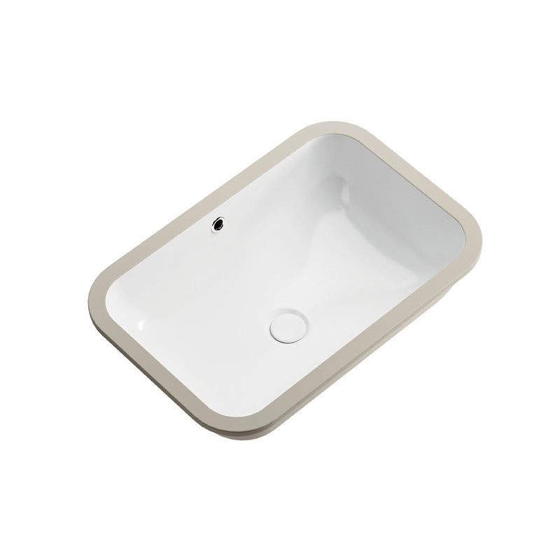 Vella 460 Rectangle Gloss White Undermount Basin