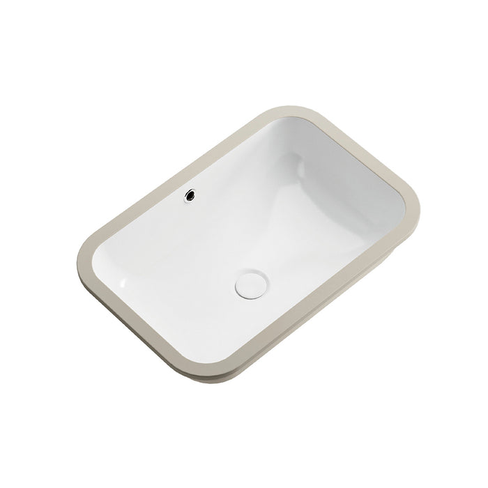 Vella 460 Rectangle Gloss White Undermount Basin