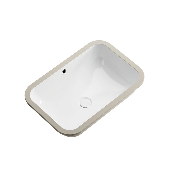 Vella 515 Rectangle Gloss White Undermount Basin