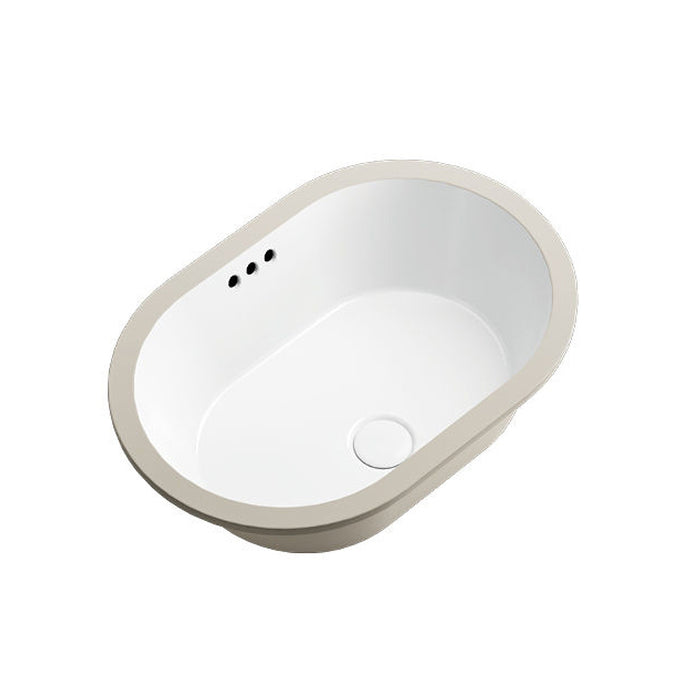 Vero 600 Oval Gloss White Undermount Basin