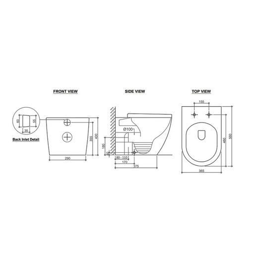 Geberit Voghera In Wall Toilet Suite Package - Gun Metal - Acqua Bathrooms