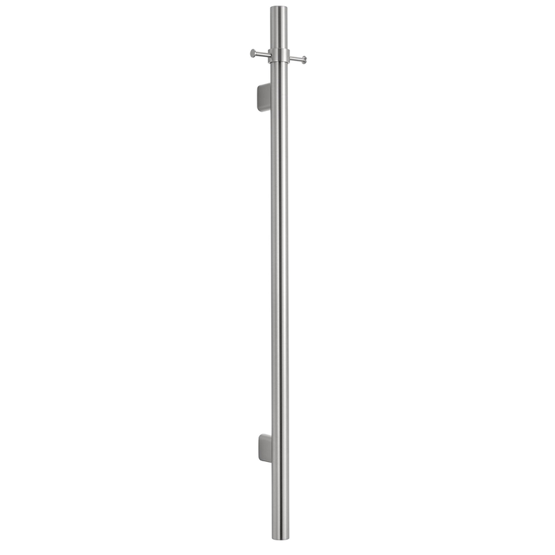 Mica Brushed Nickel Vertical Heated Towel Rail