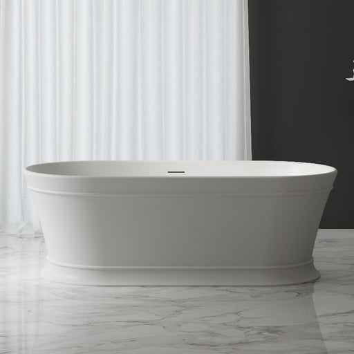 Victoria Hampton 1700mm Matte White Oval Freestanding Bath - Acqua Bathrooms