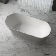 Victoria Hampton 1700mm Matte White Oval Freestanding Bath - Acqua Bathrooms