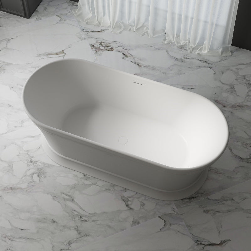 Victoria Hampton 1700mm Matte White Oval Freestanding Bath - Acqua Bathrooms