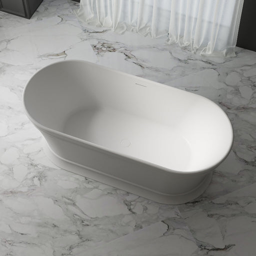 Victoria Hampton 1700mm Matte White Oval Freestanding Bath - Acqua Bathrooms