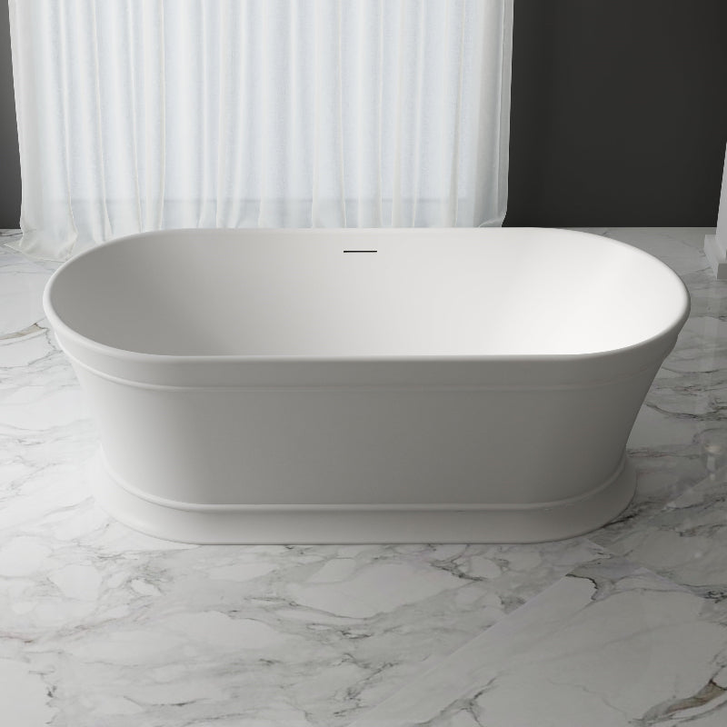 Victoria Hampton 1700mm Matte White Oval Freestanding Bath - Acqua Bathrooms
