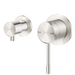 Mica Brushed Nickel Fluted Shower Mixer Diverter - Sideways - Acqua Bathrooms