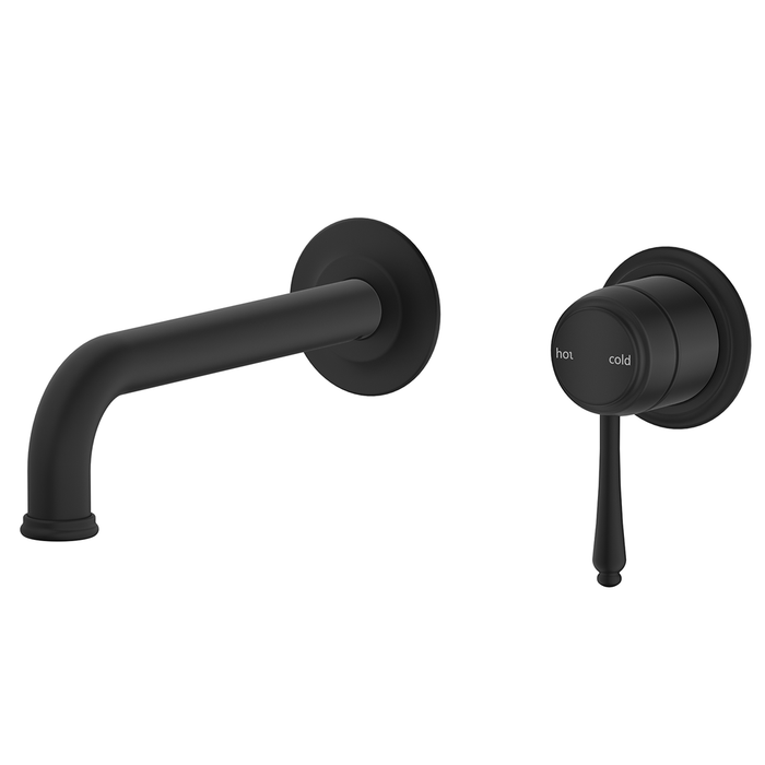 Mica Matte Black Heritage Wall-Spout Combo - TRIM KIT ONLY
