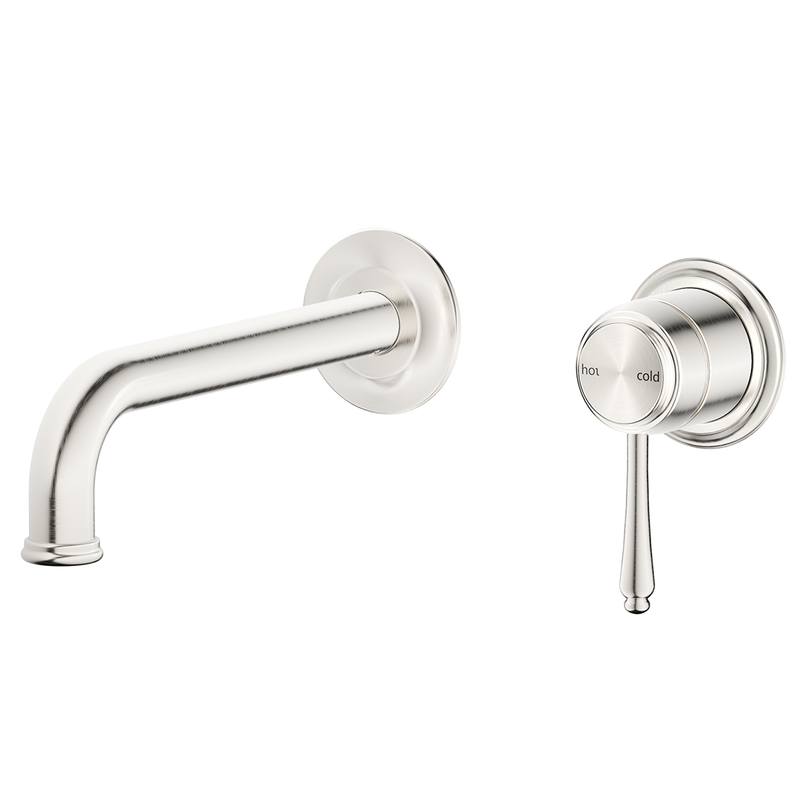 Mica Brushed Nickel Heritage Wall-Spout Combo - TRIM KIT ONLY