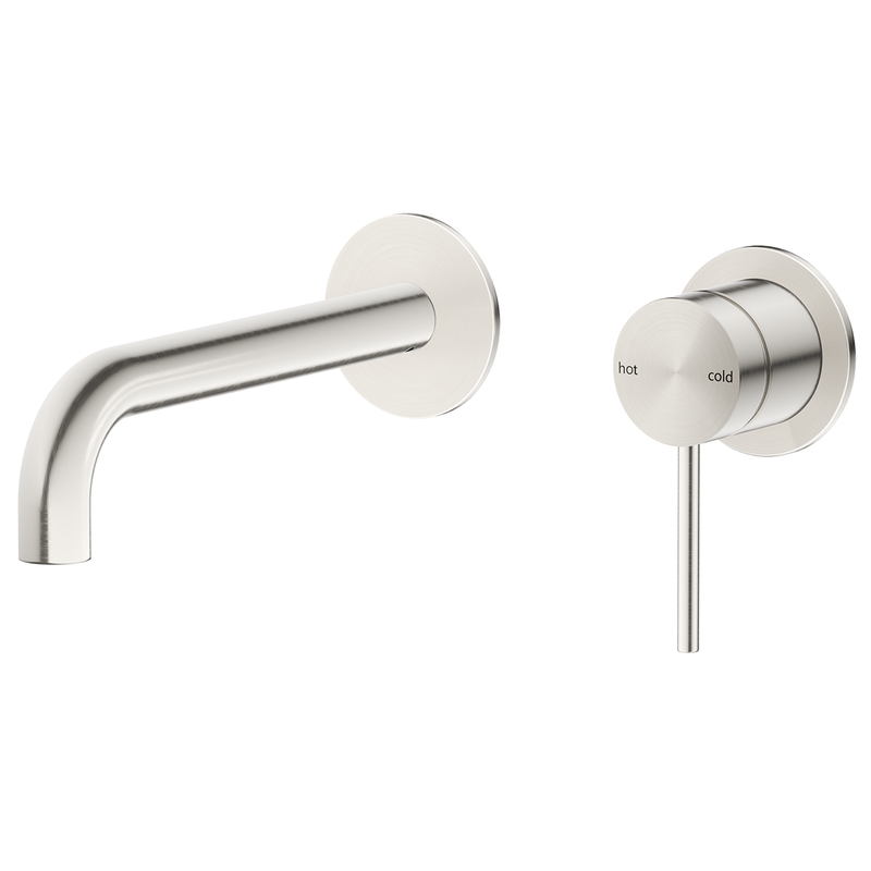 Mica Brushed Nickel Wall-Spout Combo - Curved Spout - 2P - Trim Kit Only