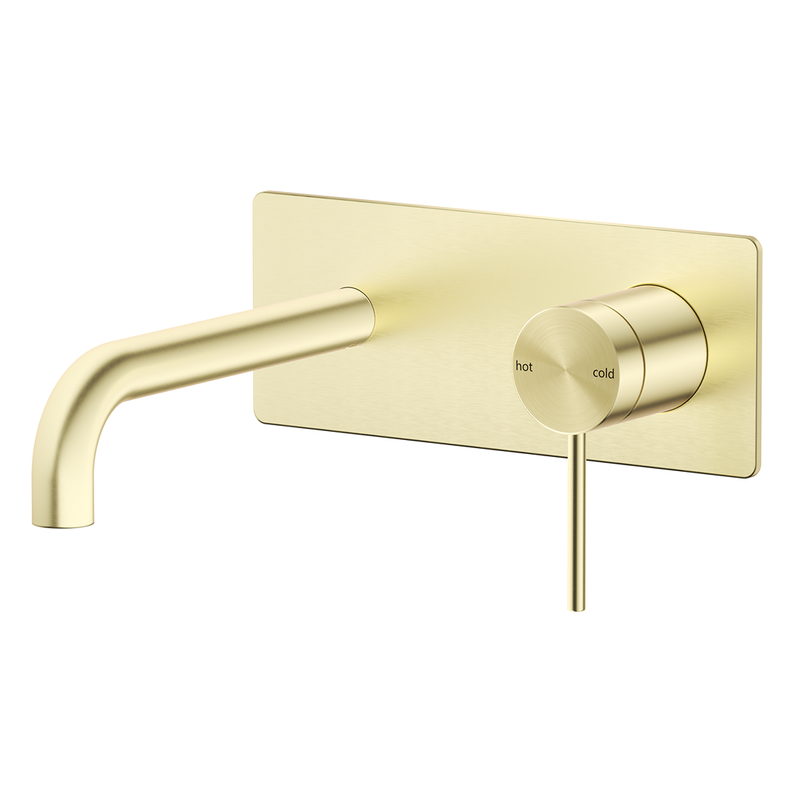Mica French Gold Wall-Spout Combo - Curved Spout - 1P - Trim Kit Only