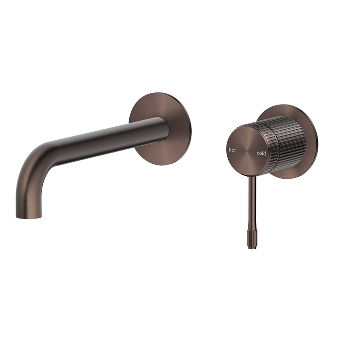 Mica Dusk Bronze Fluted Wall-Spout Combo