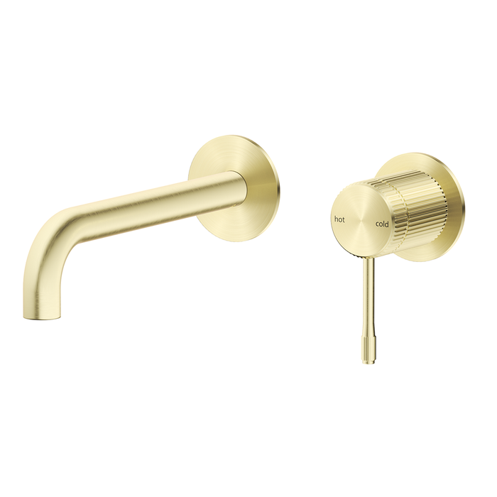 Mica Fluted French Gold Wall-Spout Combo