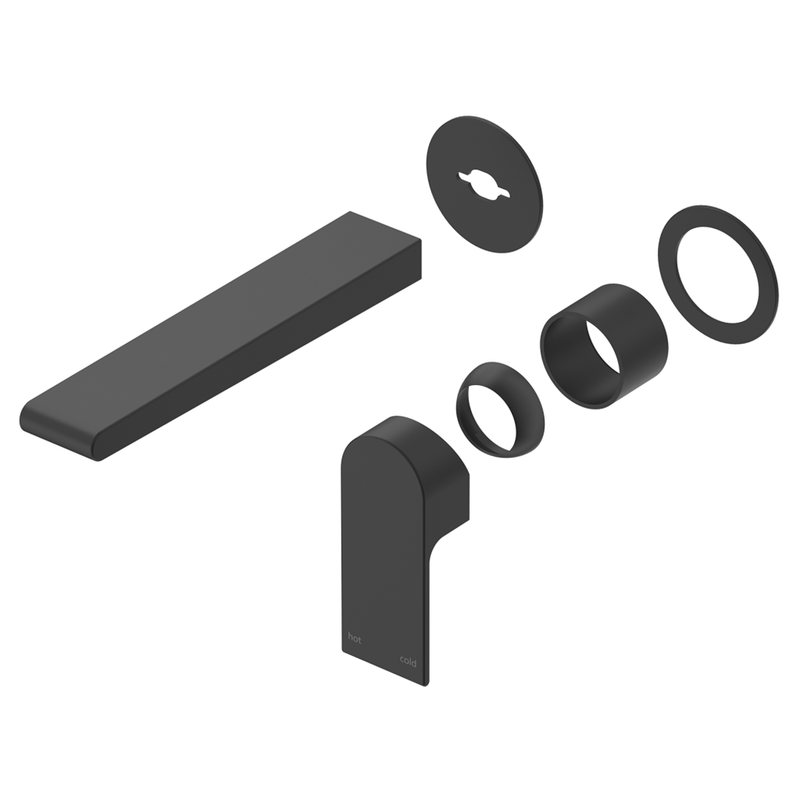 Beki Matte Black Wall-Spout Combo - 2P - Trim Kit Only