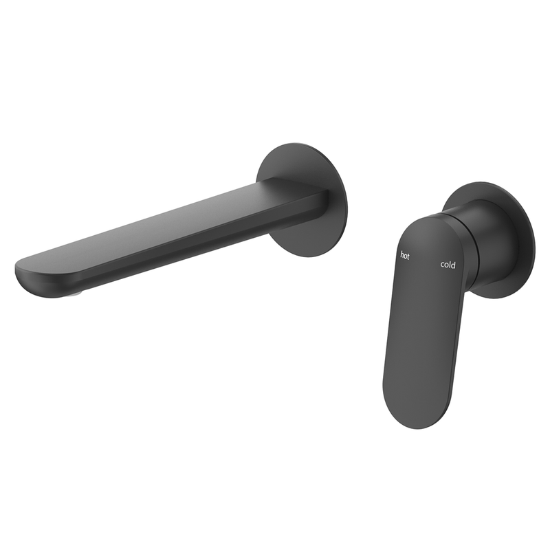 Lantra Matte Black Wall-Spout Combo - 2P - Trim Kit Only