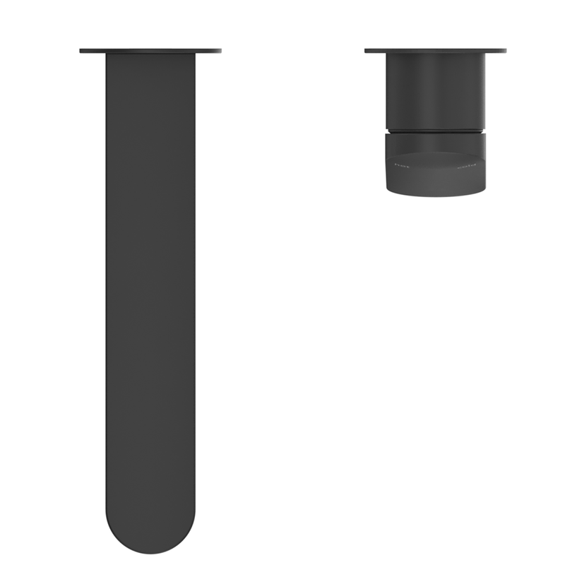 Lantra Matte Black Wall-Spout Combo - 2P - Trim Kit Only