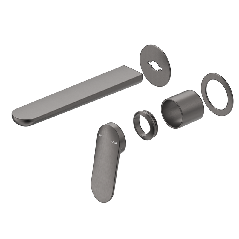 Lantra Gun Metal Wall-Spout Combo - 2P - Trim Kit Only