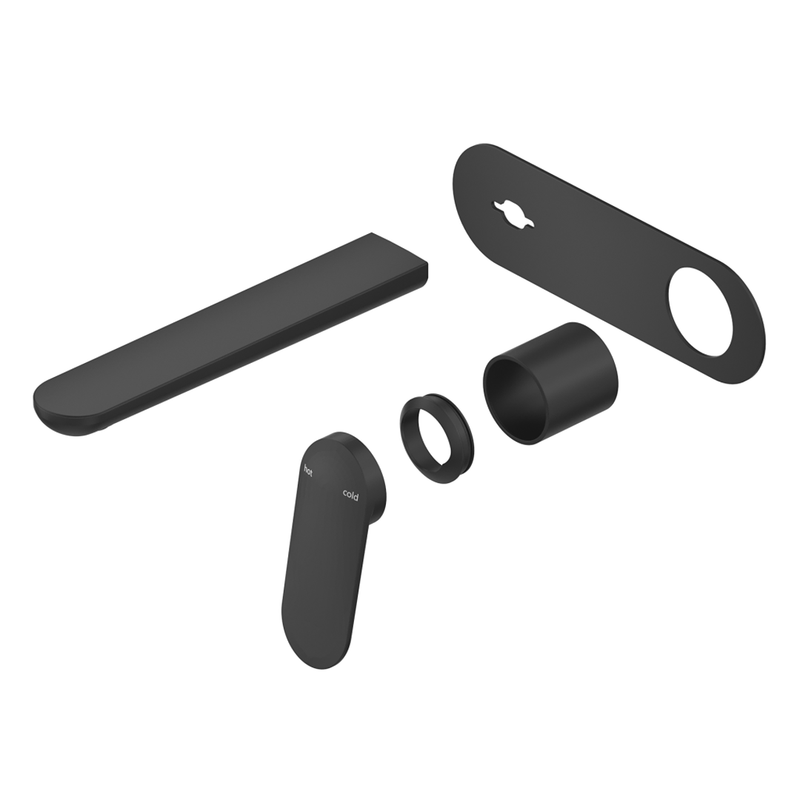 Lantra Matte Black Wall-Spout Combo - 1P - Trim Kit Only