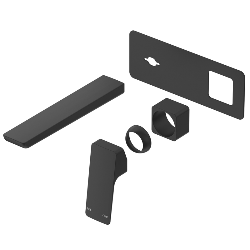 Tiago Matte Black Wall-Spout Combo - Trim Kit Only