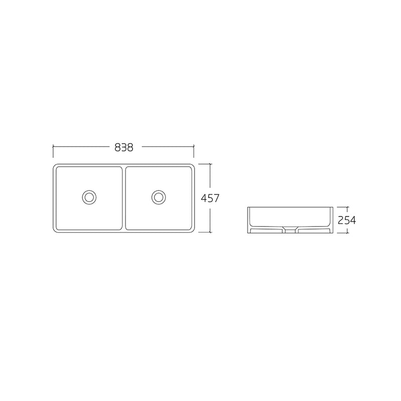 Windsor 838 Double Bowl Farmhouse Kitchen Sink