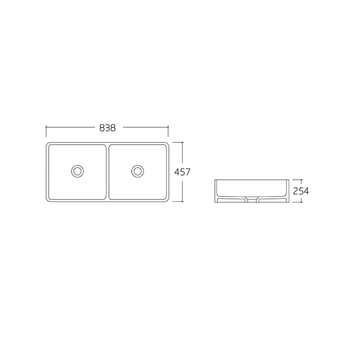 Windsor 838 Double Bowl Farmhouse Kitchen Sink