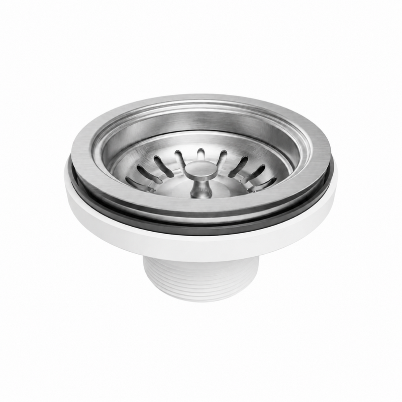 Brushed Stainless Steel 90mm Sink Waste Kit