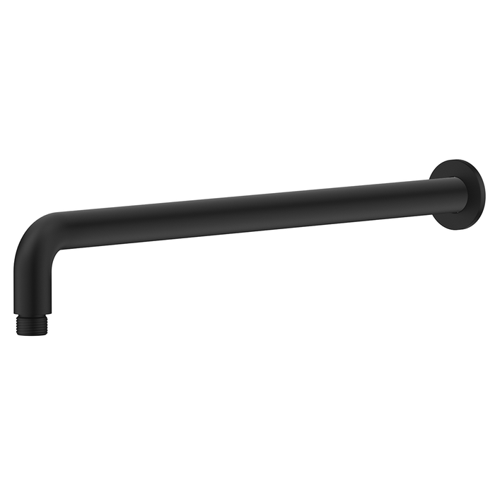 Mica Matte Black Wall Shower Arm - 450mm - Curved