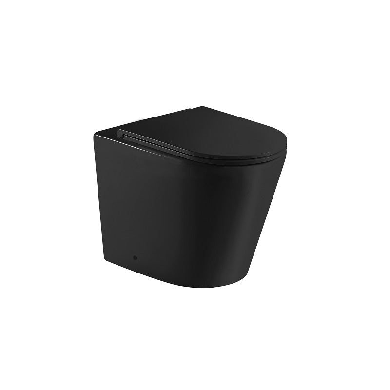 Cesena Vortex Matte Black Rimless Tornado In Wall Toilet Suite Pan - Acqua Bathrooms