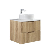 Kelsa 600 Fluted White Oak Wall Hung Vanity - Acqua Bathrooms