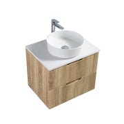 Kelsa 600 Fluted White Oak Wall Hung Vanity - Acqua Bathrooms