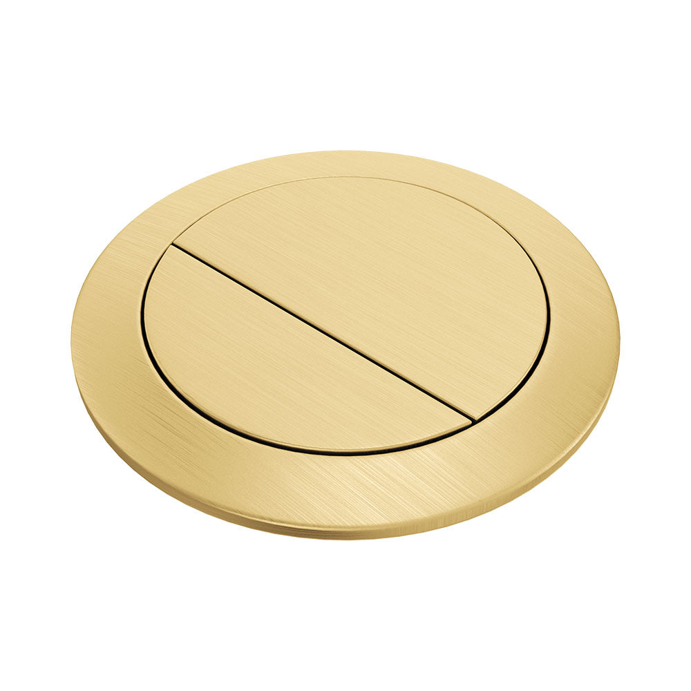 Button Qua Round Brushed Gold Flush Buttons