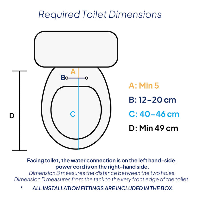 DIB C430 Electric Bidet Dual Wash - Standard - Acqua Bathrooms