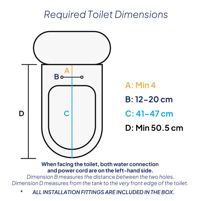 DIB U850R Slim Electric Bidet Dual Wash - Acqua Bathrooms
