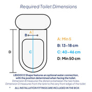 Luelue D Shaped Toilet Bidet Seat - Right Water Inlet - Acqua Bathrooms