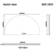 Arched Touchless 1800 x 1000 LED Mirror - Three Light Temperatures - Acqua Bathrooms