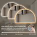 Arched Touchless 1200 x 800 Matte White LED Mirror - Three Light Temperatures - Acqua Bathrooms