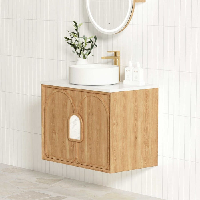 Laguna 600 Natural Oak Wall Hung Vanity - Acqua Bathrooms
