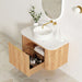 Otti | Bondi 900 Curved Woodland Oak Fluted Wall Hung Vanity - Acqua Bathrooms