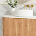 Otti | Bondi 1500 Curved Double Woodland Oak Fluted Wall Hung Vanity - Acqua Bathrooms