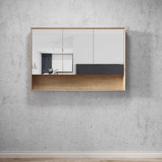 Byron 1200 Natural Oak Shaving Cabinet - Acqua Bathrooms