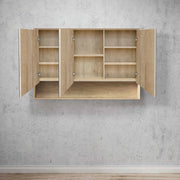 Byron 1200 Natural Oak Shaving Cabinet - Acqua Bathrooms