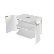 Hampshire 600mm Curved Matte White Wall Hung Vanity - Acqua Bathrooms