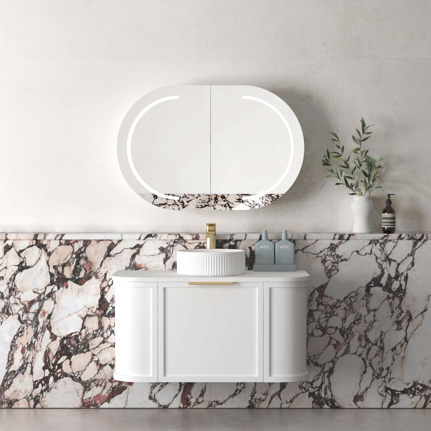 Curved Bathroom Vanities | Stylish & Modern Designs Online — Acqua ...